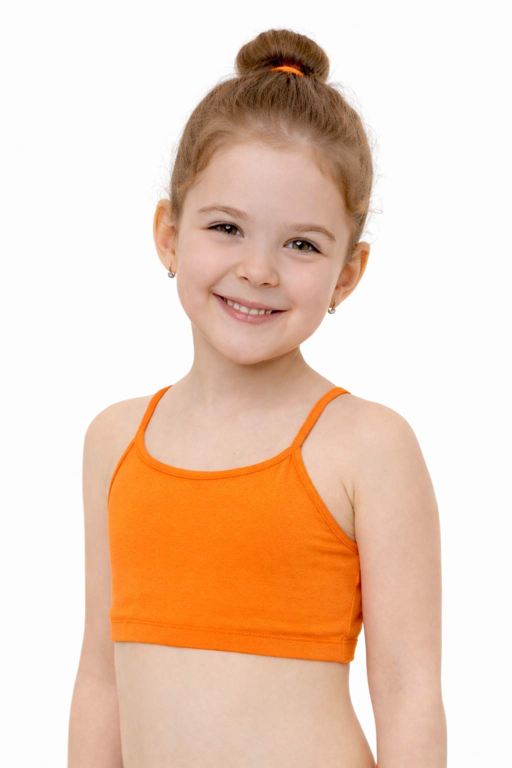 TOP DANZA SPALLINE SOTTILI ARANCIONE BABY